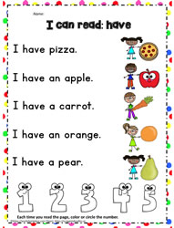 Sight Word to Read - have